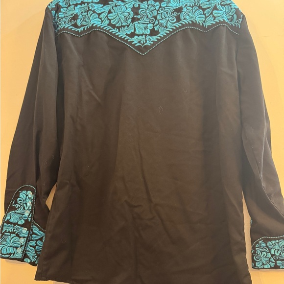 Scully Black Shirt with Turquoise Details - Picture 2 of 7